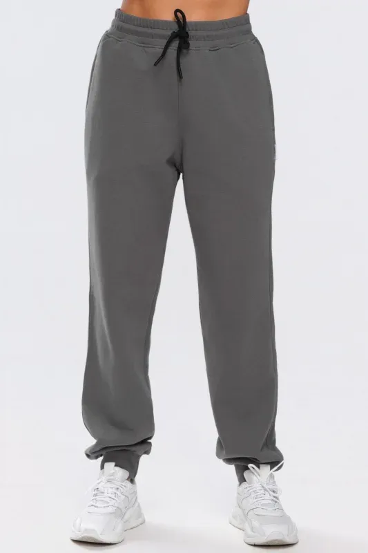 Pantaloni Basic din Bumbac — Gri 