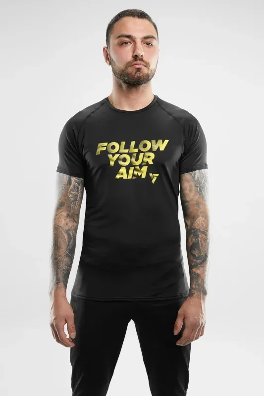 Tricou Sport Follow — Negru