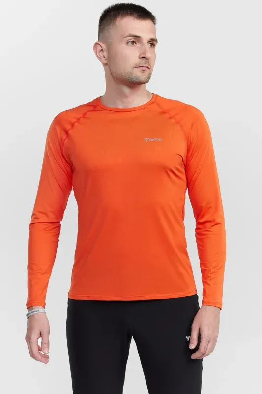 Bluză Sport cu Mânecă Lungă — Portocaliu
