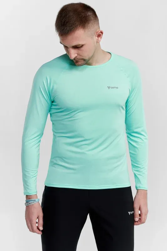 Bluză Sport cu Mânecă Lungă — Verde mentă