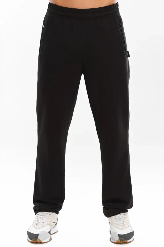 Pantaloni Basic Drepți — Negru