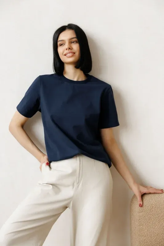 Tricou de  bază — Bleumarin