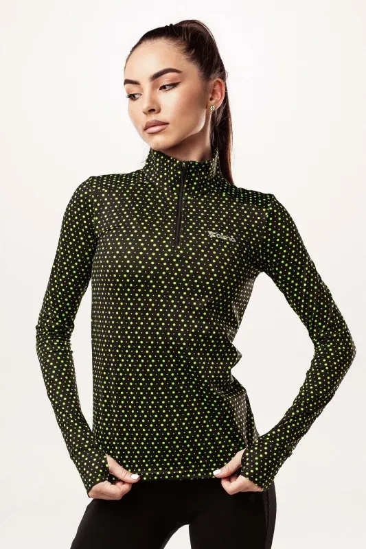 Bluză Print Run Hexagon — Verde
