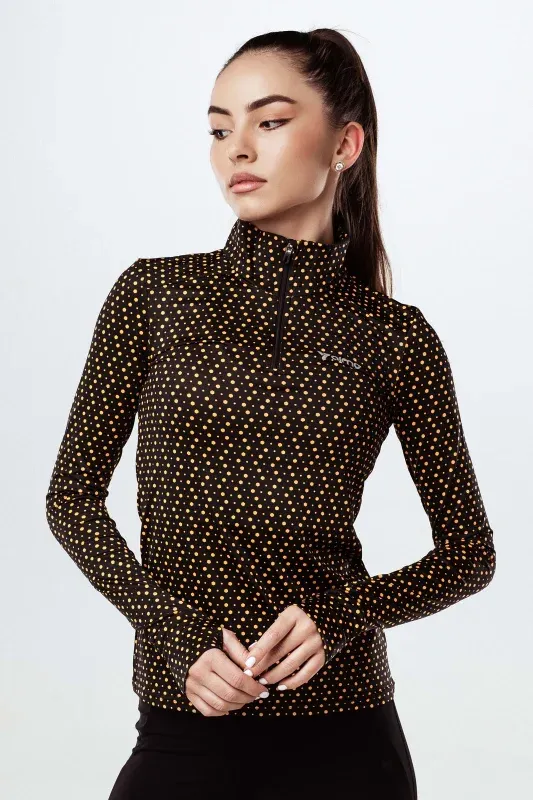 Bluză Print Run Hexagon — Portocaliu
