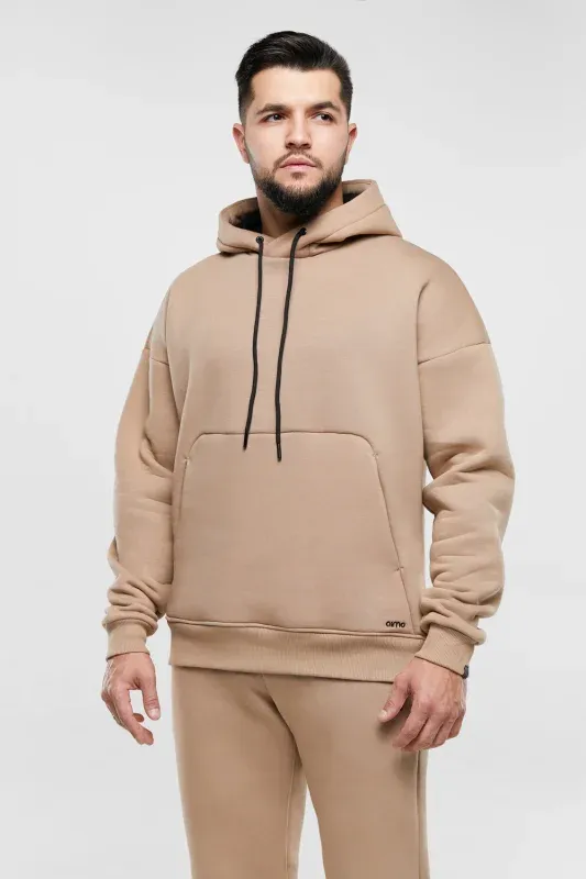 Hanorac Cotton Fleece — Bej
