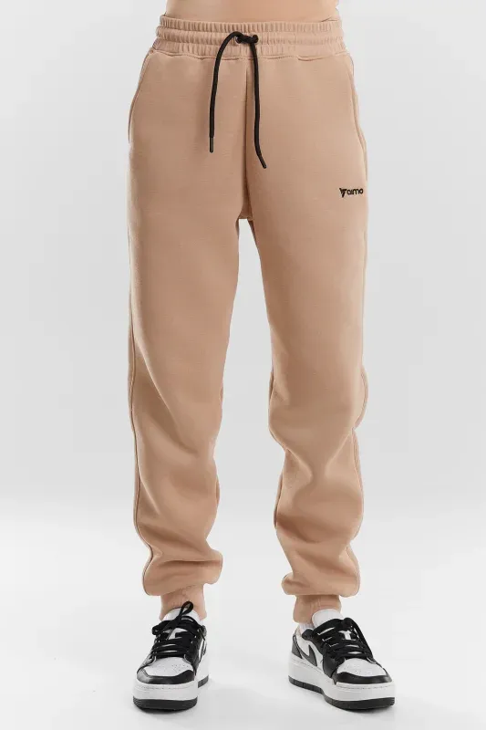 Pantaloni Cotton Fleece — Bej