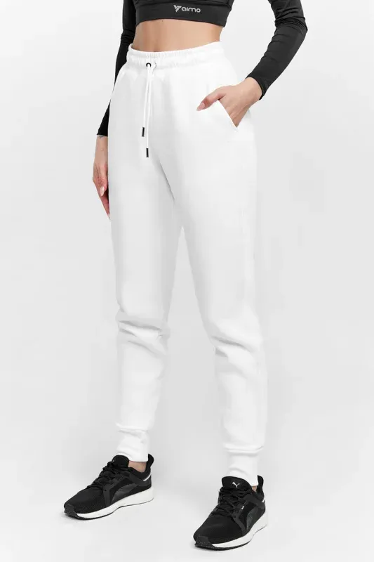 Pantaloni Cotton Fleece — Alb