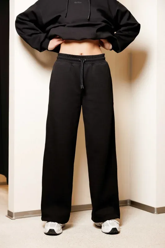 Pantaloni Elite Evazați (160-165 cm)| Femei  — Negru