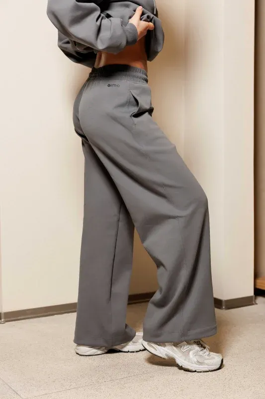 Pantaloni Elite Evazați (160-165 cm)| Femei  — Gri 